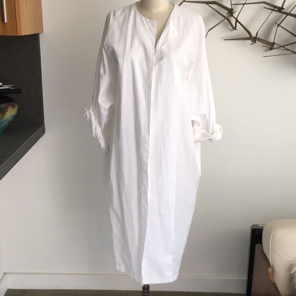 the row white gown